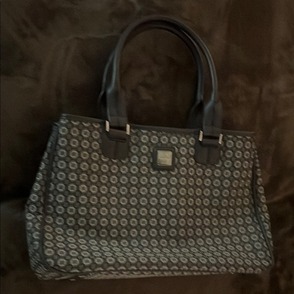 Nine West Black and Gray Patterned Shoulder Bag